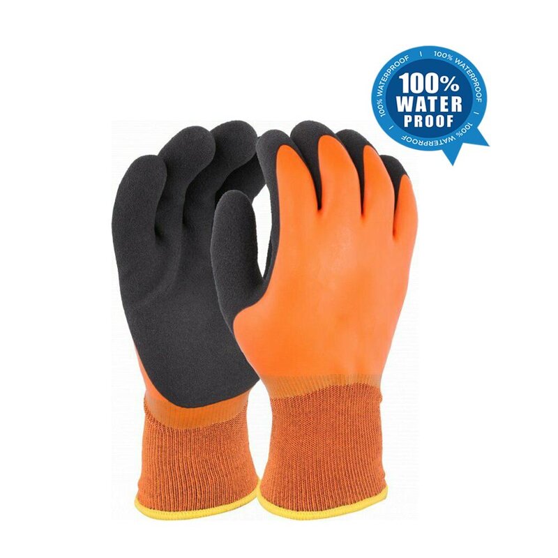 Winter Work Glove Manufacturer - OEM/ODM 100% Waterpoof Thermal Fleece Lined Latex Coated