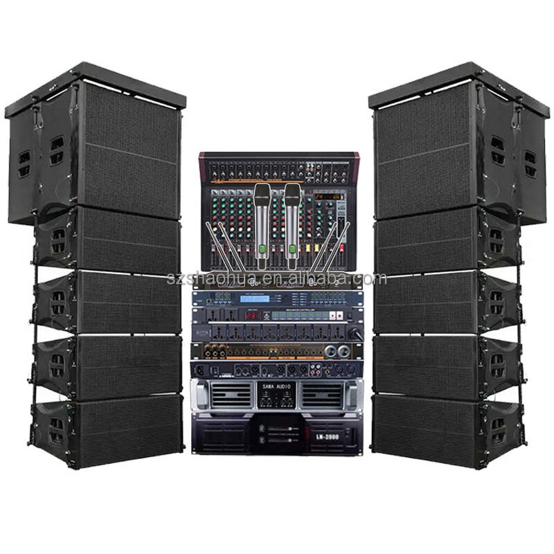 Line Array Speakers Manufacturer - OEM/ODM Q210 Powered Double 10 Inch 2 Ways for Stage