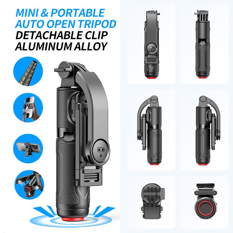Selfie Stick Manufacturer - OEM/ODM TT21 Mini Auto Pop-up Tripod Detachable Holder
