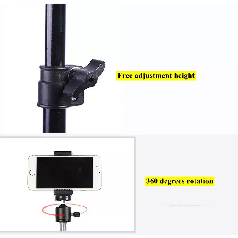 Tripod Stand Factory - OEM/ODM 2.1m Live Stream LED Ring Lamp Photography Tripod