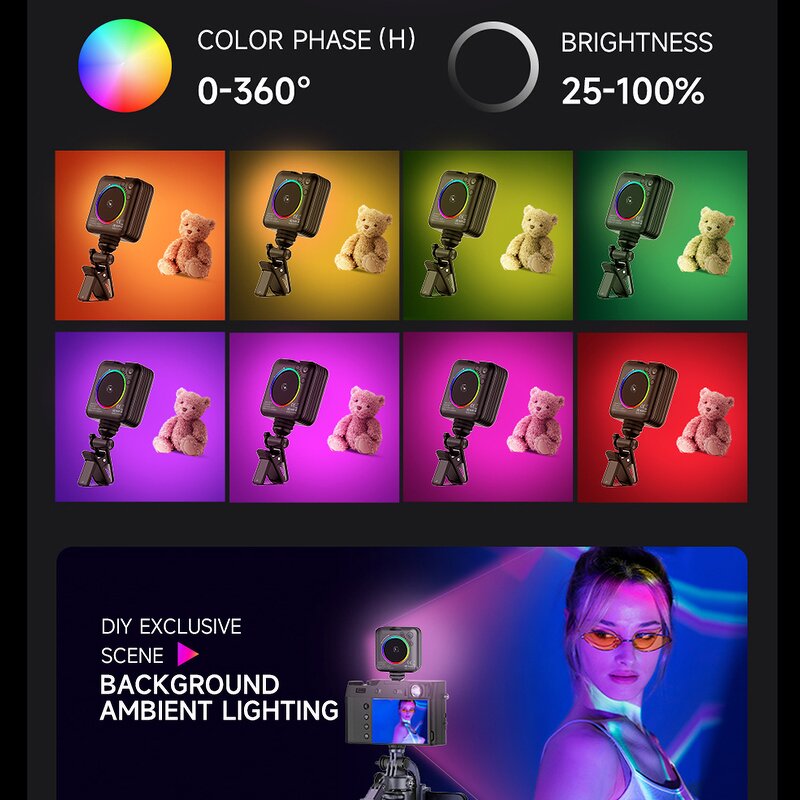 Pocket Light Manufacturer - OEM/ODM D12s Portable Mini RGB 2000mAh Rechargeable