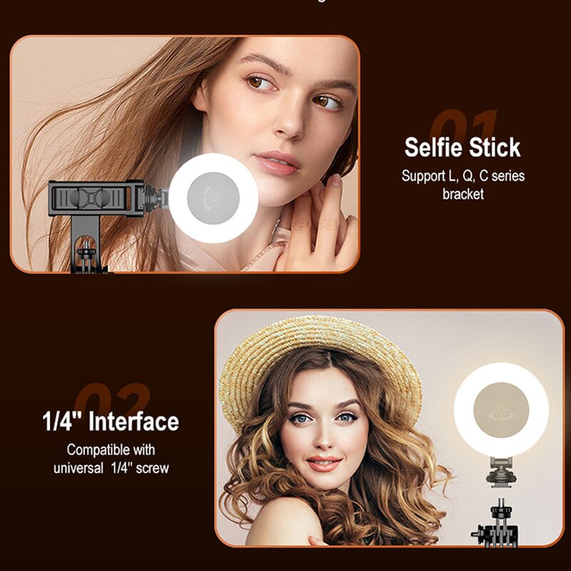 Selfie Fill Light Factory - OEM/ODM D07 Mini Three-color Temperature Camera Pocket Light