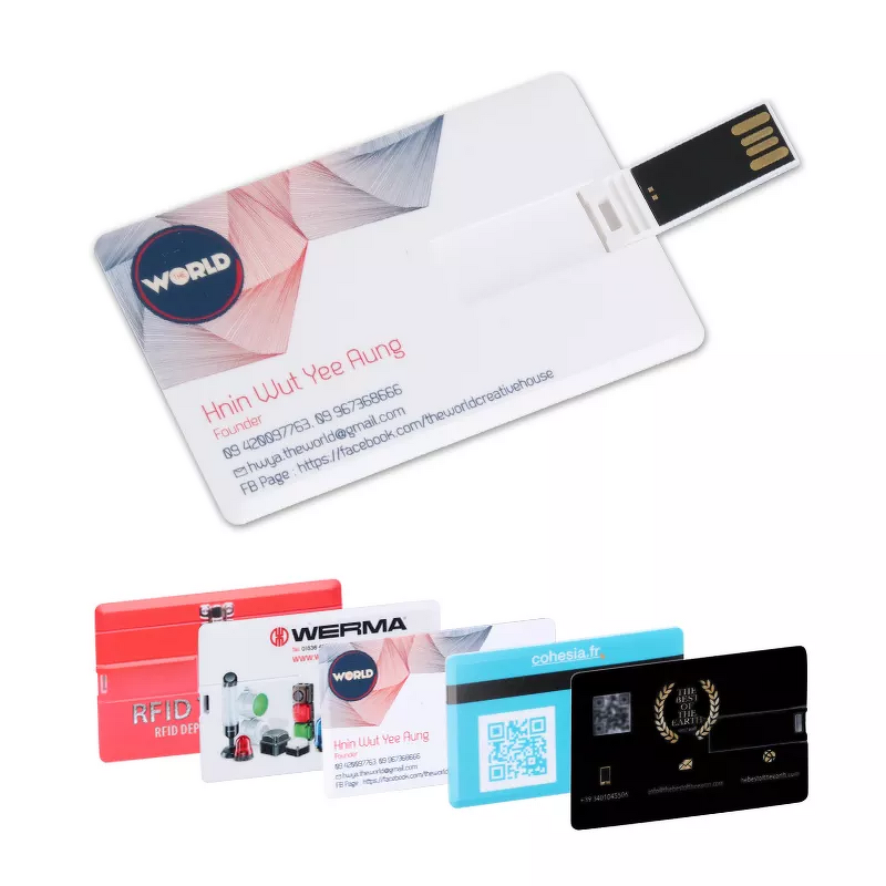USB Flash Drive Factory - OEM/ODM Business Card 2.0 Full Color Printing 8GB Plastic