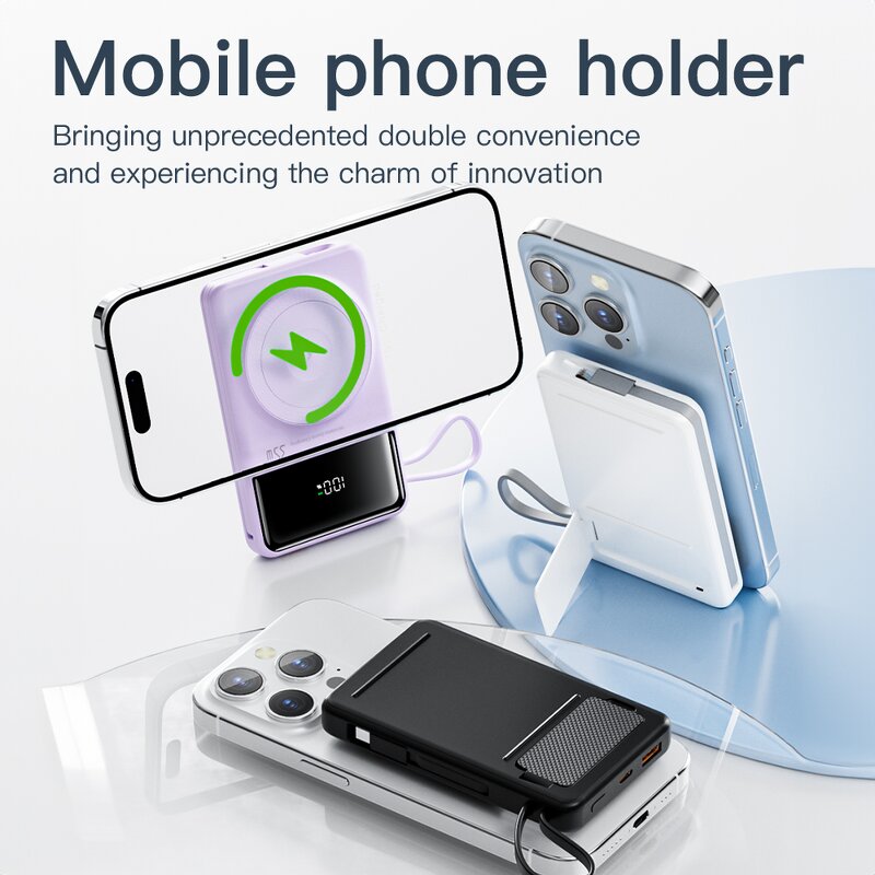 Power Bank Factory - OEM/ODM Q18 PD 35W Fast Charging 15W Magnetic Large Capacity