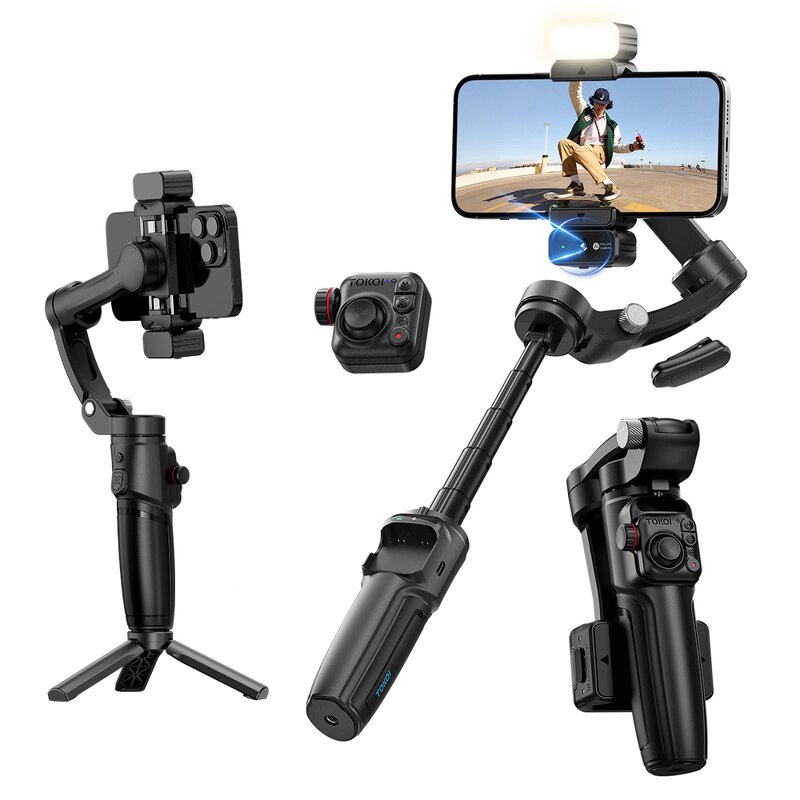 Gimbal Stabilizer Manufacturer - OEM/ODM M06 Built-in Rod AI Face Tracking 3-Axis