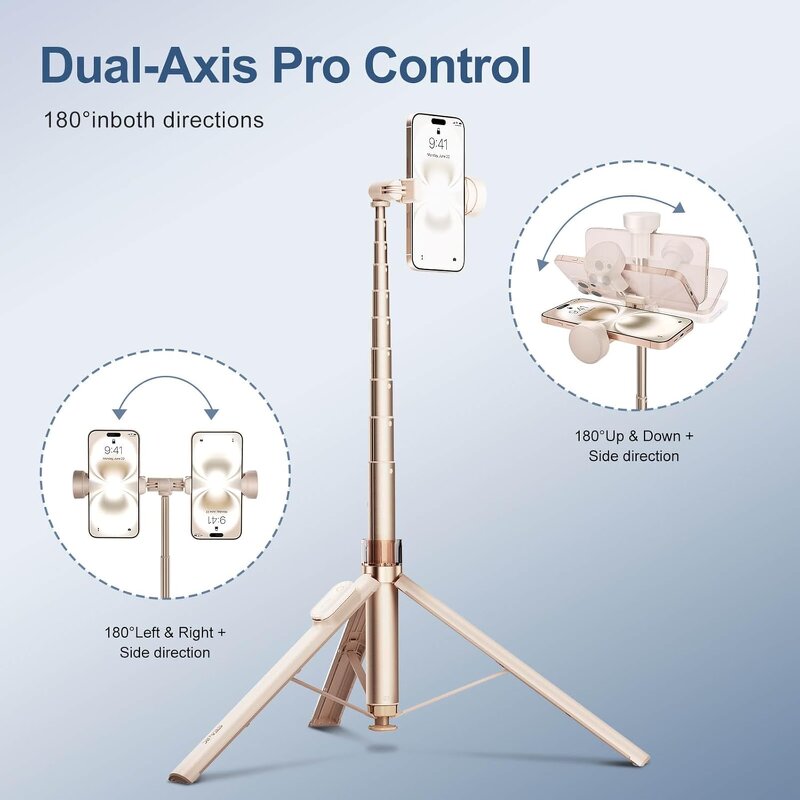 Selfie Stick Manufacturer - OEM/ODM 66-inch Automatic Pop-up Tripod for Live Streaming