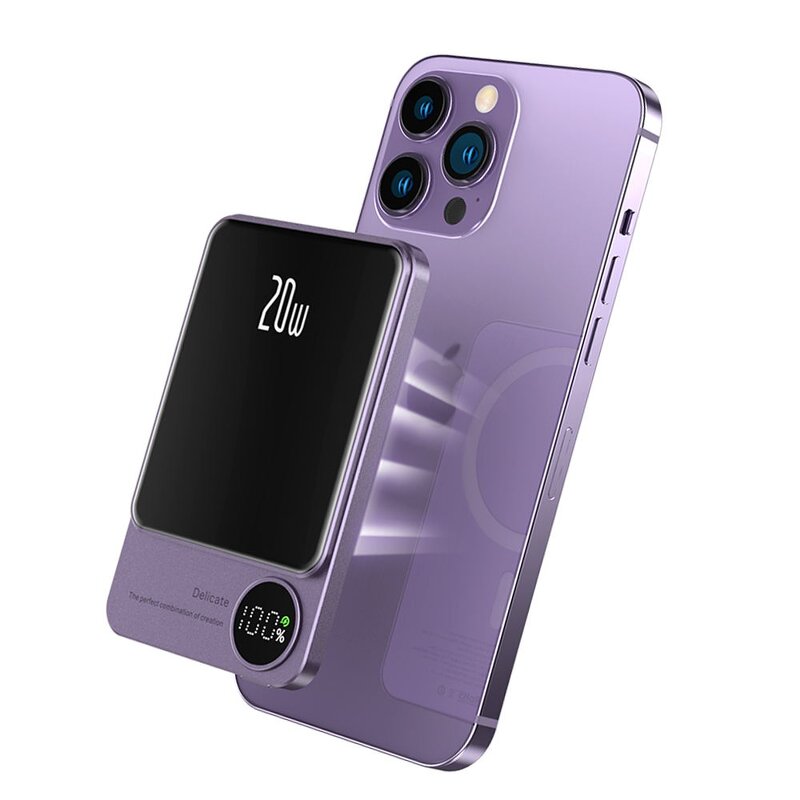 Power Bank Manufacturer - OEM/ODM Q9 Mini Portable Magnetic Wireless with LED Display