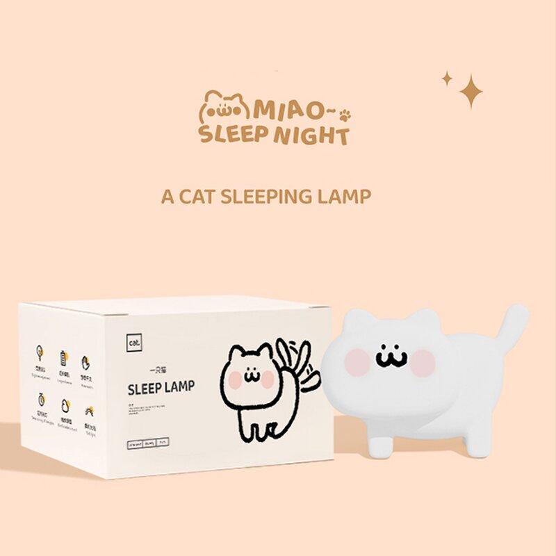 Night Light Manufacturer - OEM/ODM MYCP2402 Romantic Ambiance Cat Voice Controlled Touch