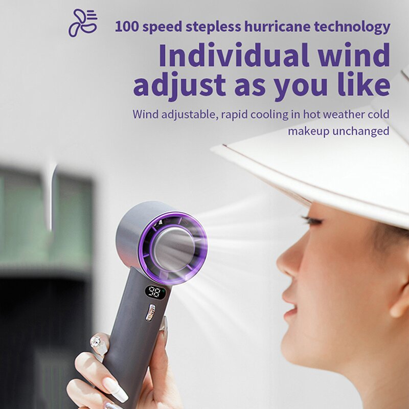 Cold Air Fan Manufacturer - OEM/ODM 637 High Speed 3000mAh Handheld 100 Speed Wind