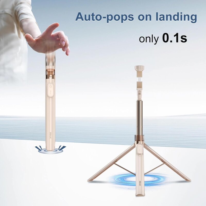 Selfie Stick Manufacturer - OEM/ODM 66-inch Automatic Pop-up Tripod for Live Streaming