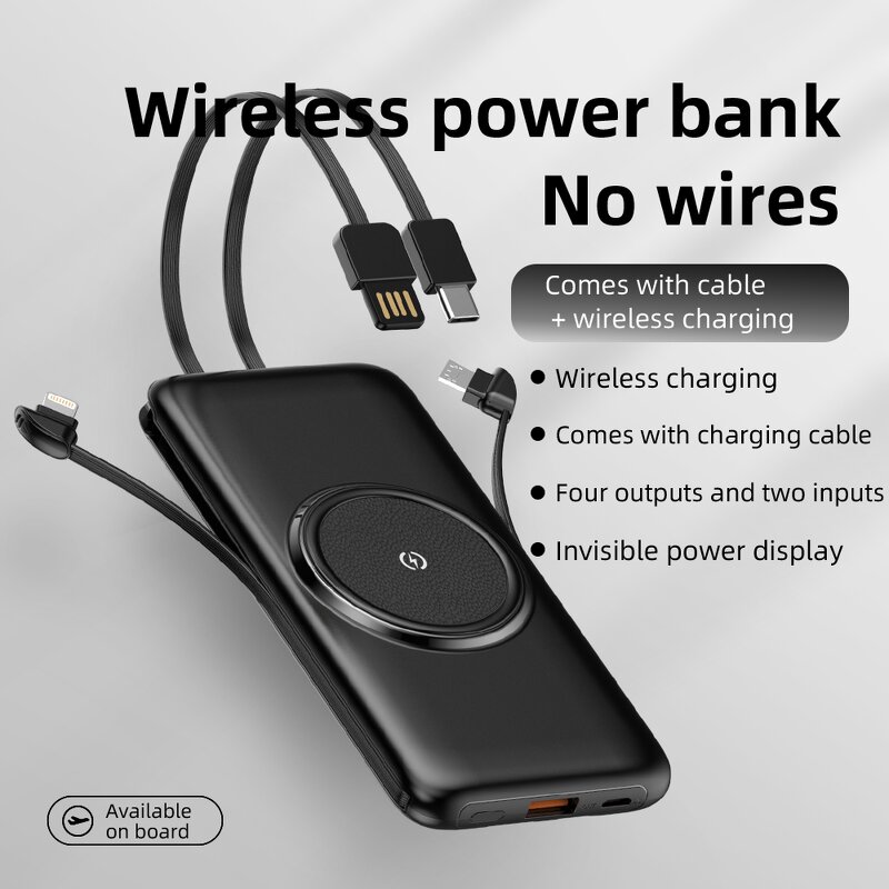 Power Bank Factory - OEM/ODM New Design 20000mAh with Usb Cable Wireless Charging