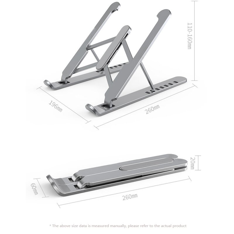 Laptop Stand Factory - OEM/ODM PL1 Portable Fold Aluminium Metal Height Adjustable