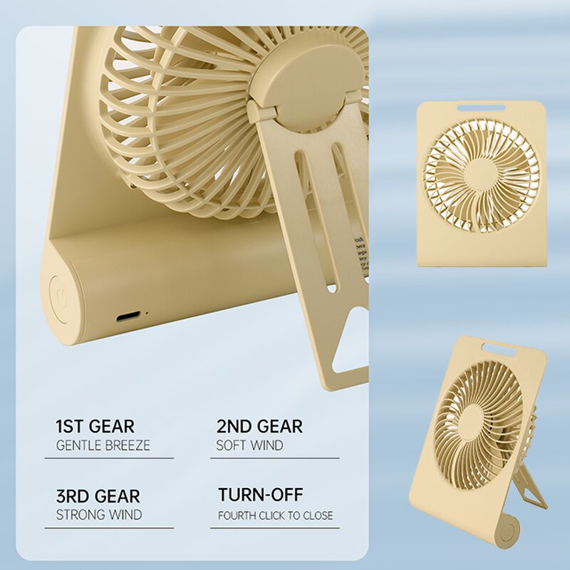 Desk Fan Factory - OEM/ODM AR13 Ultra-thin Mini Quiet High Speed 1200mAh USB