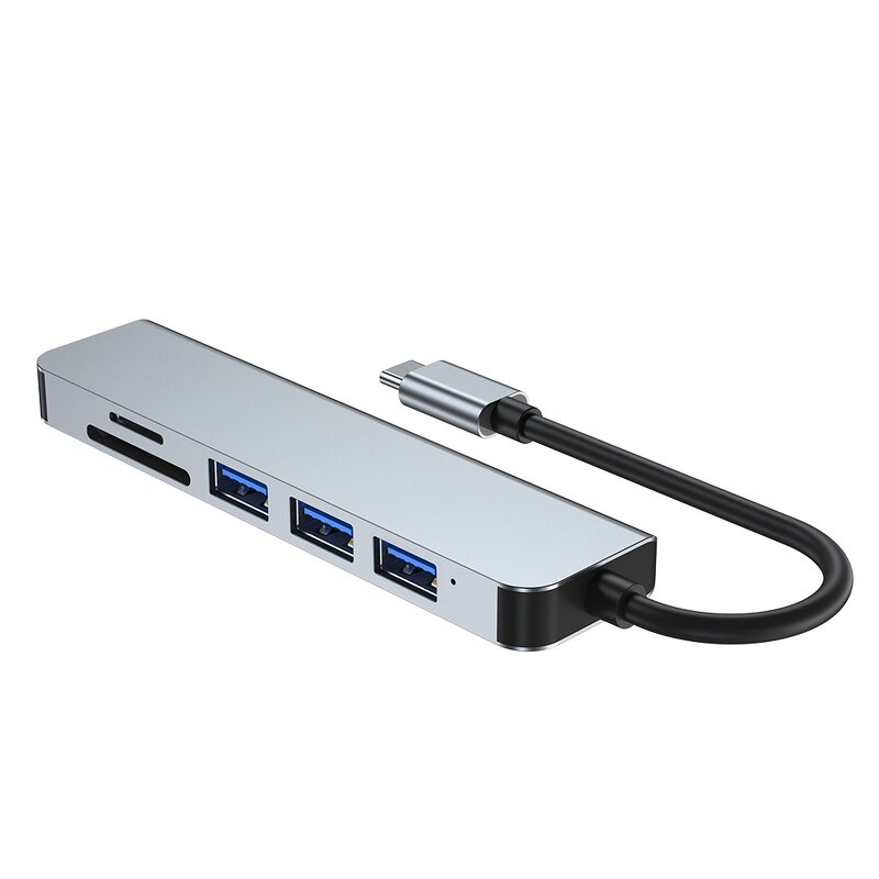 USB C Hub Manufacturer - OEM/ODM 6 in 1 SD TF Card Reader HD-MI 4k Video Output