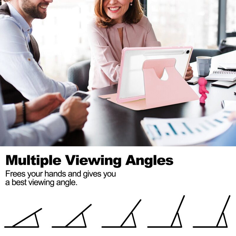 Rotating Acrylic Case Factory - OEM/ODM Transparent 360 Degree for Samsung Tab S10 FE