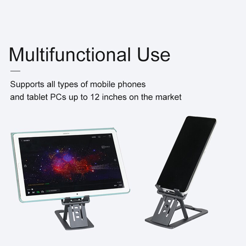Phone Holder Manufacturer - OEM/ODM Lazy Portable Table Desktop Fold Aluminum Adjustable