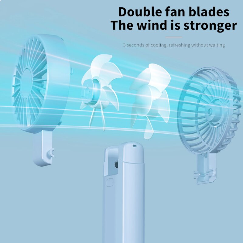 Neck Fan Factory - OEM/ODM New F16 Dual Motor Dual Fan Blade Folding 2000mAh