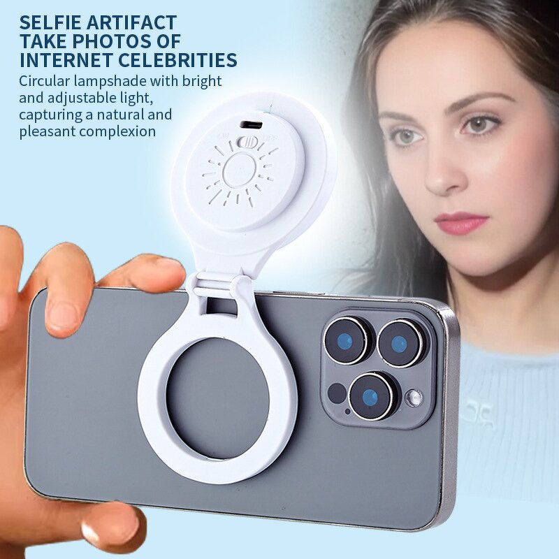 Selfie Light Factory - OEM/ODM L8 Portable Mini Magnetic Adjustable LED Ring Light
