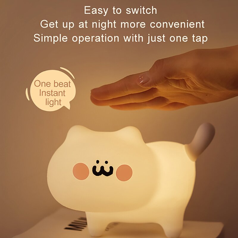 Night Light Manufacturer - OEM/ODM MYCP2402 Romantic Ambiance Cat Voice Controlled Touch