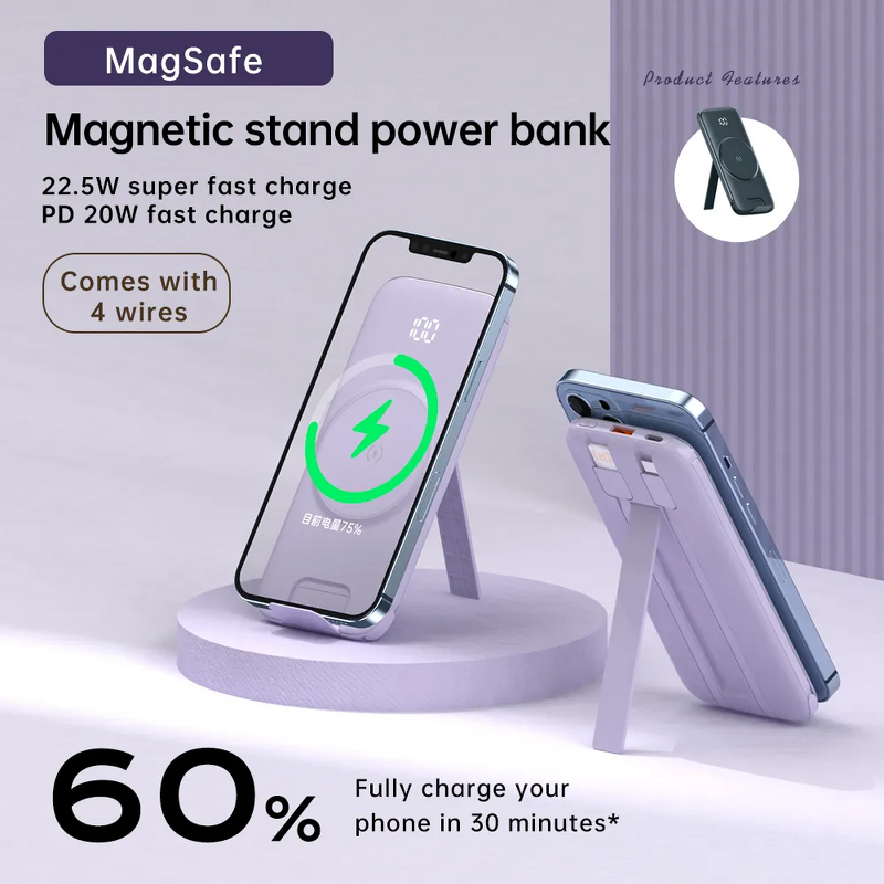 Wireless Power Bank Manufacturer - OEM/ODM 22.5w 20000mAh Magnetic Fast Charging