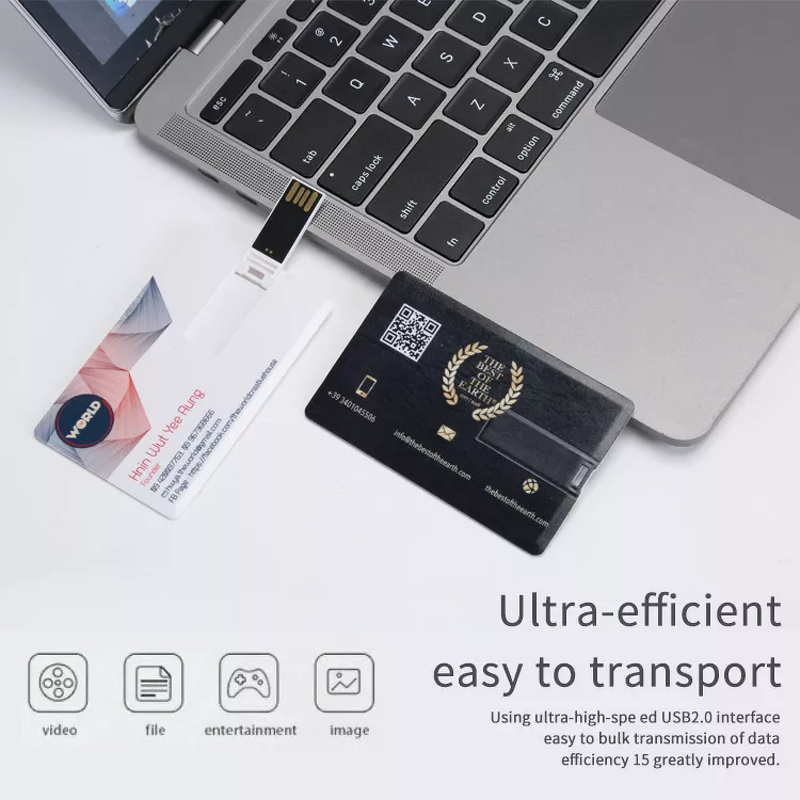 USB Flash Drive Factory - OEM/ODM Business Card 2.0 Full Color Printing 8GB Plastic