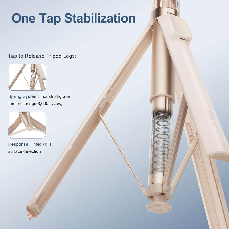 Selfie Stick Manufacturer - OEM/ODM 66-inch Automatic Pop-up Tripod for Live Streaming