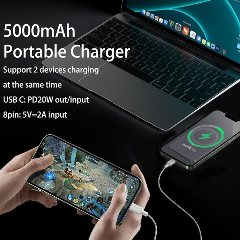 Wireless Power Bank Manufacturer - OEM/ODM Q9 Creative Ultra Thin Magnetic Mini 5000mAh