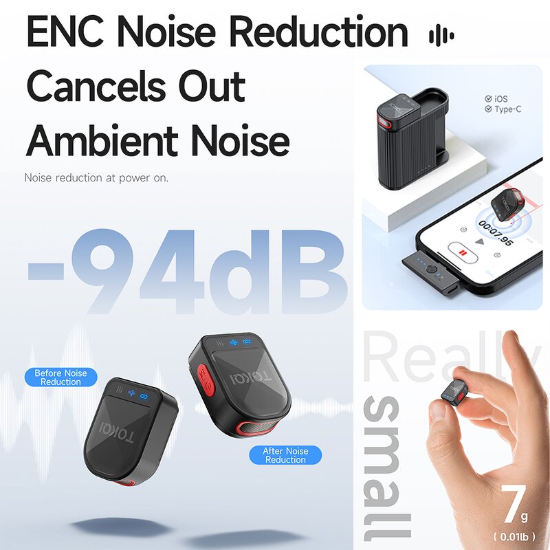 Wireless Microphone Manufacturer - OEM/ODM H01 One Tow Two Noise Cancelling Magnetic Lavalier