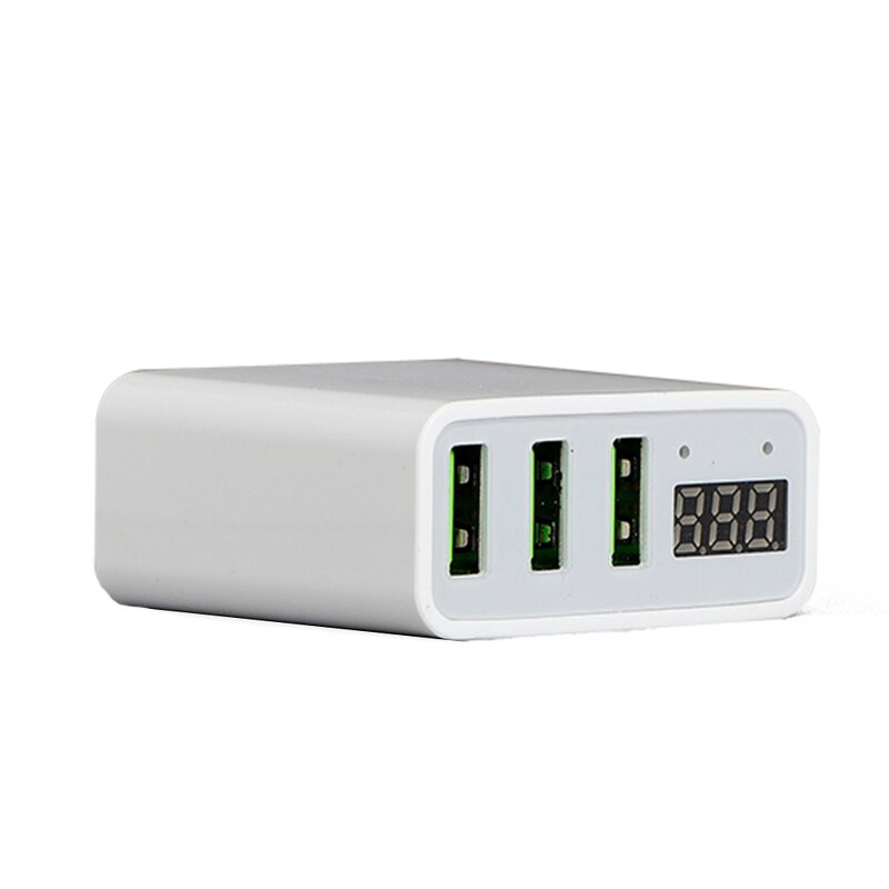 USB Charger Factory - OEM/ODM USB32 3 Port with Voltage Display 5V3A Fast Wall