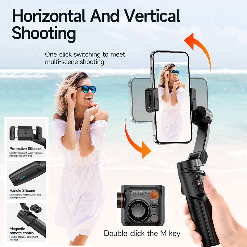 Gimbal Stabilizer Factory - OEM/ODM M05 Face Tracking Three-Axis Built-in Telescopic