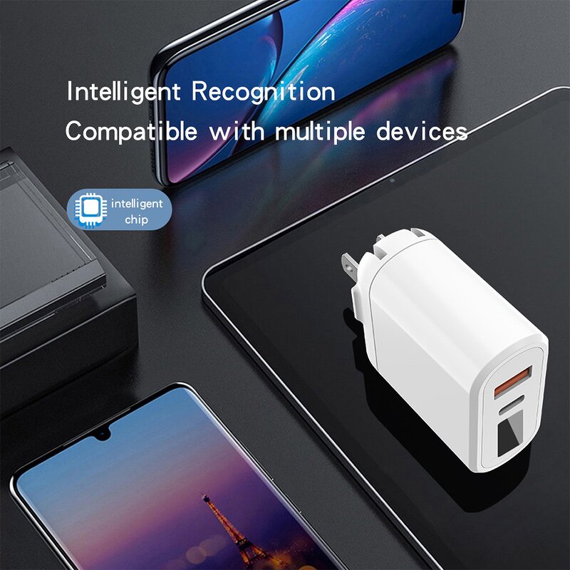 Wall Charger Factory - OEM/ODM USB57s 18w Dual Port PD 3.0 Qc 3.0 Type C