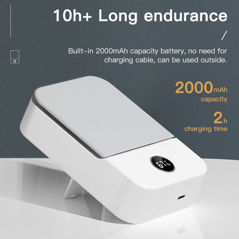 Neck Fan Factory - OEM/ODM Simplicity Rechargeable Portable with LED Display Wearable