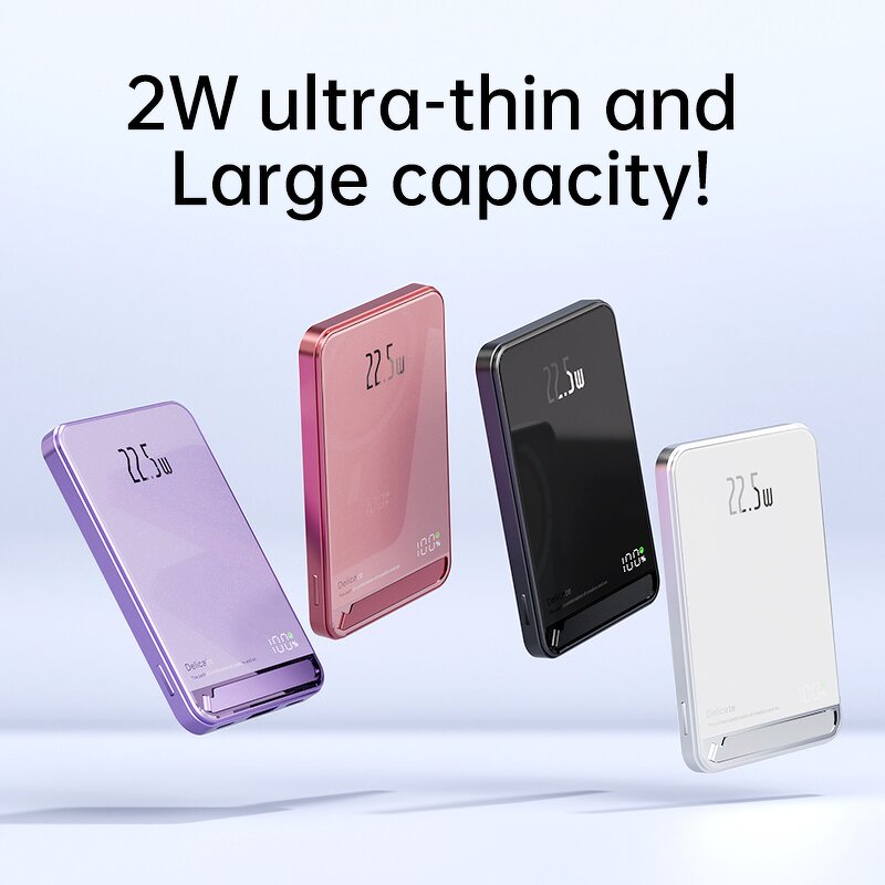 Wireless Power Bank Manufacturer - OEM/ODM H1S Transparent 5000mAh-20000mAh Magnetic