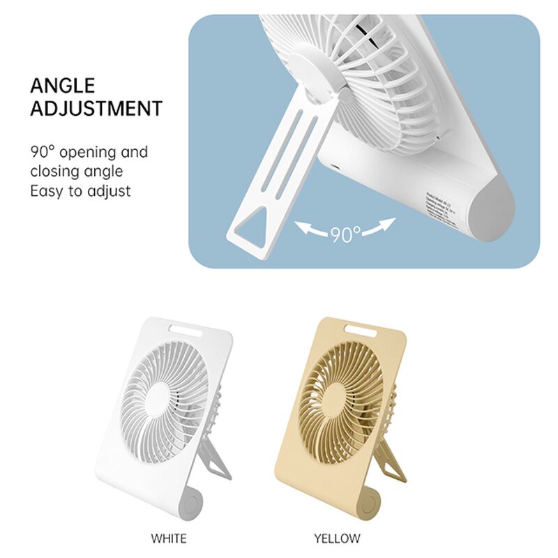 Desk Fan Factory - OEM/ODM AR13 Ultra-thin Mini Quiet High Speed 1200mAh USB