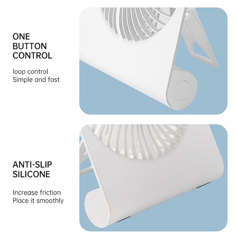 Desk Fan Factory - OEM/ODM AR13 Ultra-thin Mini Quiet High Speed 1200mAh USB