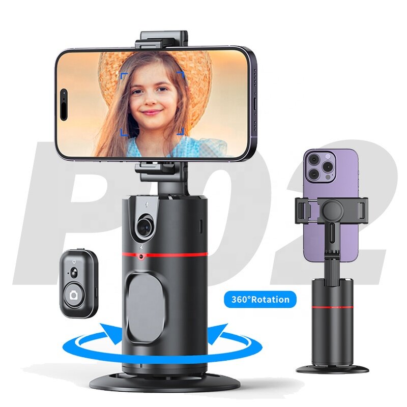 Gimbal Stabilizer Manufacturer - OEM/ODM P02 AI Face Recognition 360 Rotating Phone Holder