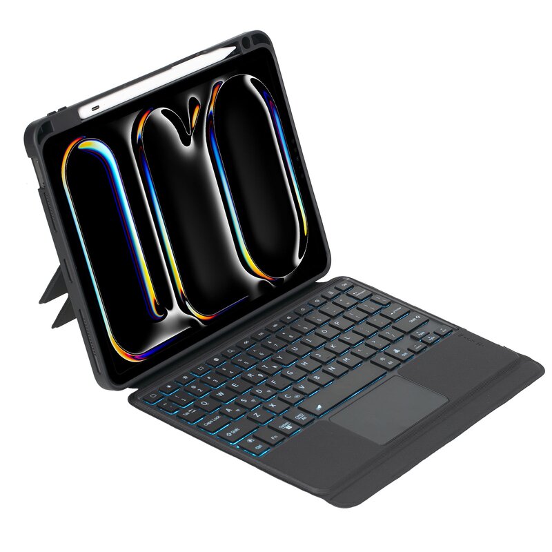 Keyboard Leather Cover Factory - OEM/ODM Upper Pen Slot Spindle Split Colorful Backlit