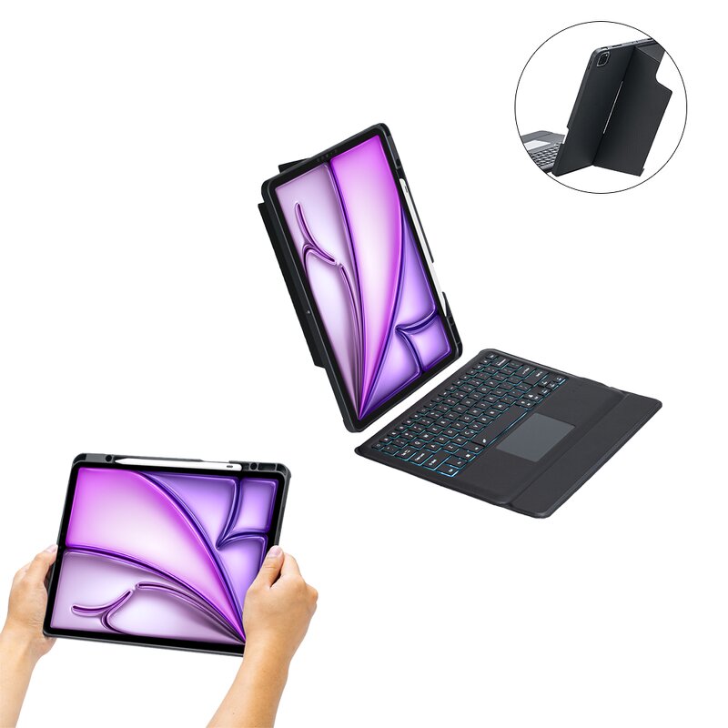 Pivot Keyboard Case Manufacturer - OEM/ODM Split with Trackpad for iPad Air 13 2024