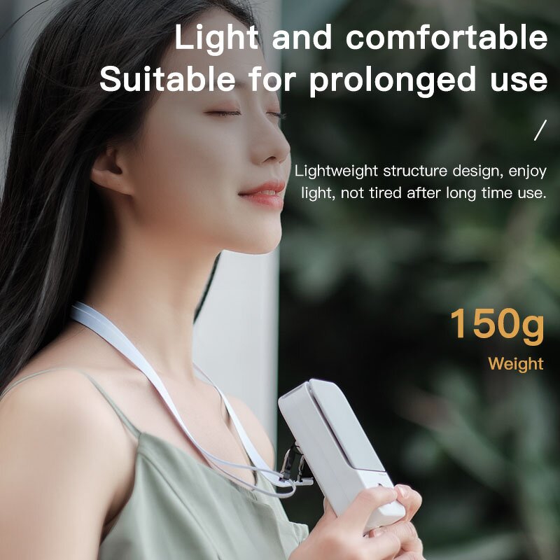 Neck Fan Factory - OEM/ODM Simplicity Rechargeable Portable with LED Display Wearable
