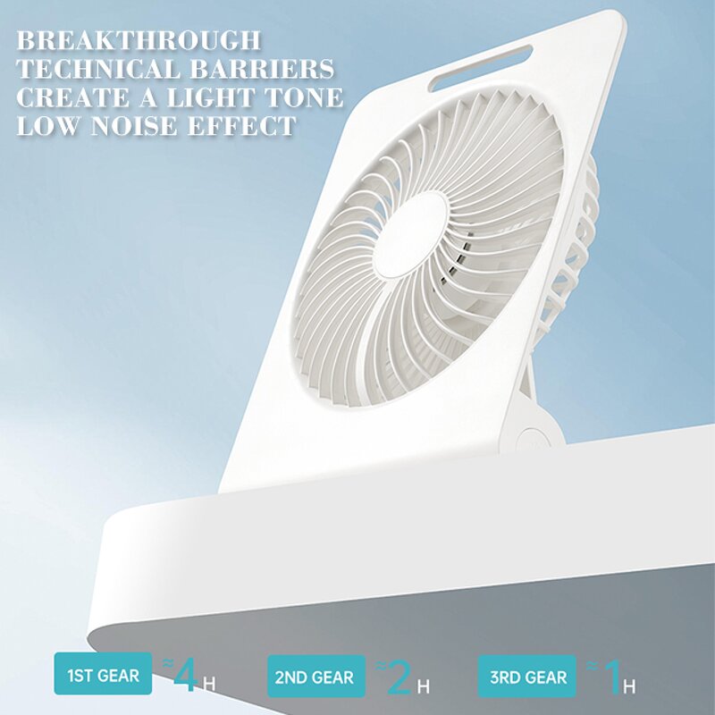 Desk Fan Factory - OEM/ODM AR13 Ultra-thin Mini Quiet High Speed 1200mAh USB