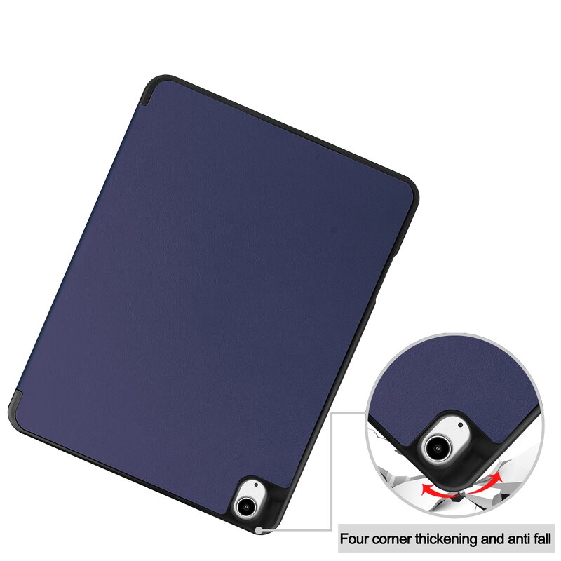 TPU Tablet Case Manufacturer - OEM/ODM Tri-fold Caster Back Cover with Pen Slot for iPad