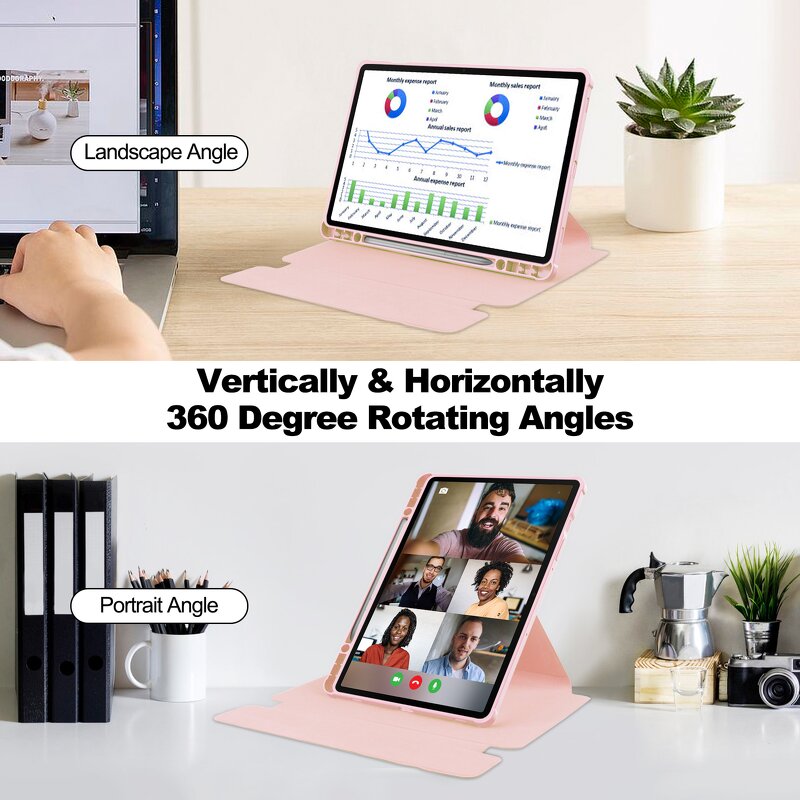 Rotating Acrylic Case Factory - OEM/ODM Transparent 360 Degree for Samsung Tab S10 FE