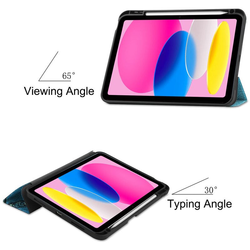 TPU Tablet Case Manufacturer - OEM/ODM Tri-fold Caster Back Cover for iPad 11 2025