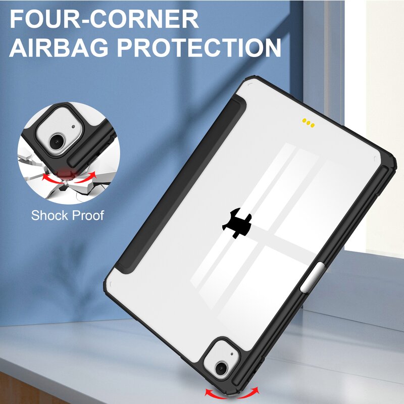 Smart Folio Cover Factory - OEM/ODM Fully Transparent Acrylic Back for iPad Air 13