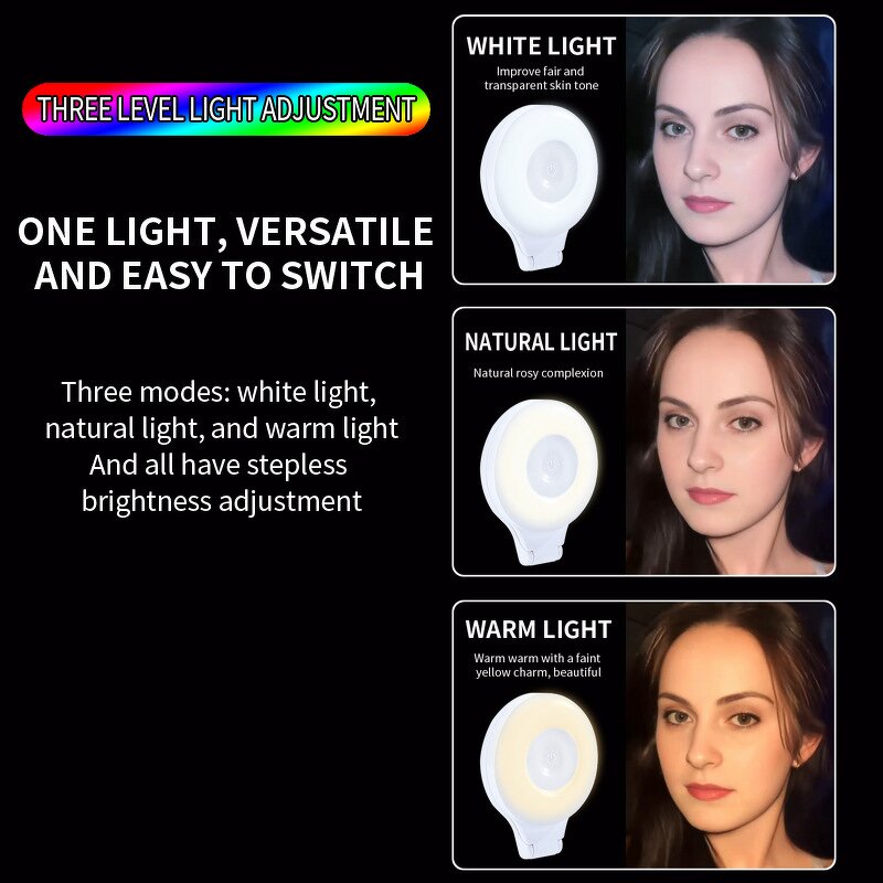 Selfie Light Factory - OEM/ODM L8 Portable Mini Magnetic Adjustable LED Ring Light