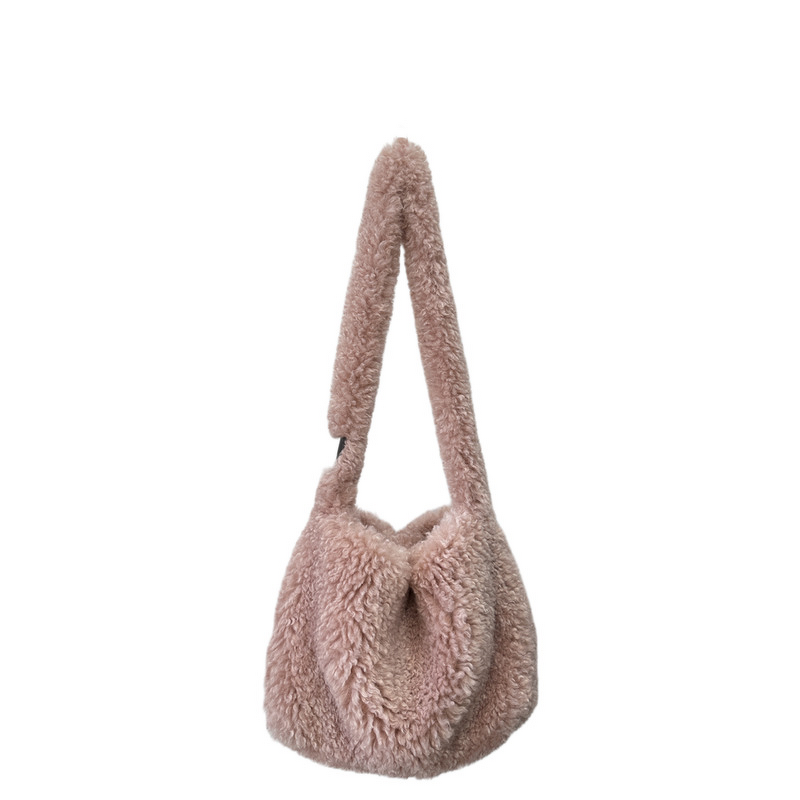 Cloud Crossbody Bag Factory - OEM Autumn Winter One-Shoulder Cloud Crossbody Bag Wool Popular Plush Bag Same Style