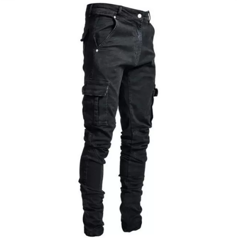 Men's Jeans Manufacturer - OEM European American New Men's Jeans Slim Fit Side Pockets Casual Style Denim Fabric