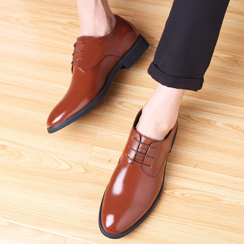Men's Leather Shoes Factory - OEM Versatile Casual Business Korean Style Trendy Wedding