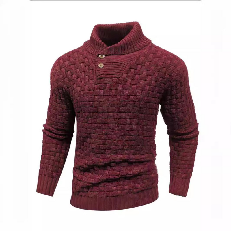 Men's Sweater Factory - OEM Winter Men's Anti-Pilling Knitted Pullover Sweater Slim Fit Polyester/Cotton