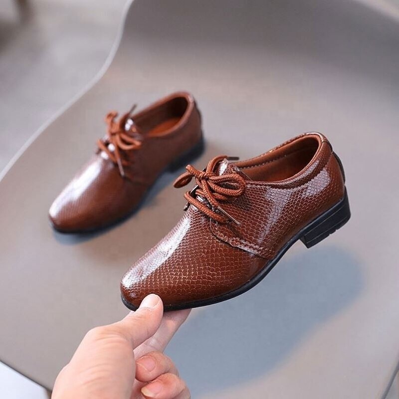 Boys' Leather Shoes Factory - OEM Ruizi Boys' Leather Spring British Style Lace up Children's Single Middle School Students'